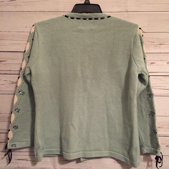 HSN STORYBOOK KNITS RAMIE COTTON CARDIGAN SWEATER - Picture 2 of 4